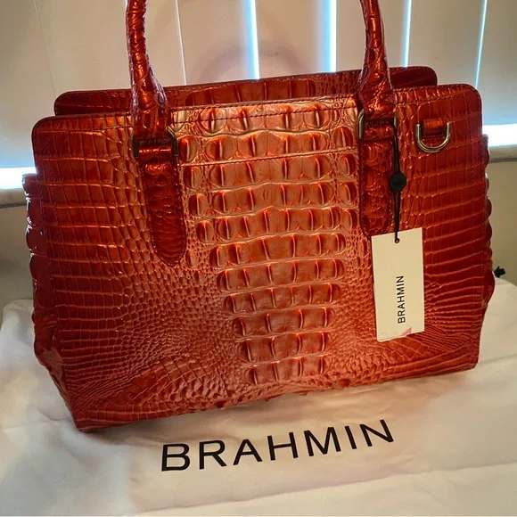 Brahmin Embrace Small Finley Embossed Satchel - Picture 2 of 5